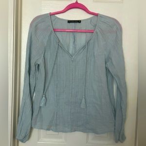 Abercrombie light blue flowy boho top